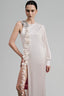Xoxila Asymmetric Flower Applique Silk Satin Floor Length Dress for women, from Ha Thanh Viet, The Viet Concept 