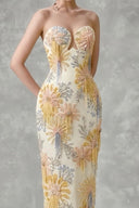 Sol Sunburst Appliqué Strapless Maxi Gown for women, from VONTIER DE MONTIER, The Viet Concept