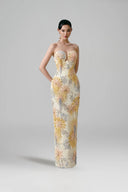 Sol Sunburst Appliqué Strapless Maxi Gown for women, from VONTIER DE MONTIER, The Viet Concept