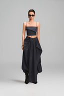 Kate Silk Panel Stripe Zip-Detail Top for women, from Keira Tong, The Viet Concept