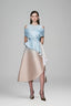  Seeson A-line Ruffle Layer Taffeta Midi Dress for women, from White Plan, The Viet Concept 