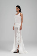 White Serena Sleeveless Maxi Dress for women, from Huellley Rose, The Viet Concept 
