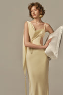 Dormeuse Cream Silk Lace Evening Gown for women, from POEM, The Viet Concept