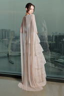 THÉSONG • Ivoire Clair Ruffled Chiffon Evening Gown