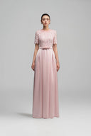 Floral Sequin Lace A-Line Dress with Silk Taffeta Skirt for women, from IHF STUDIO, The Viet Concept 