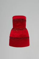 Scarlet Lumière Sequin Taffeta Mini Dress for women, from IHF STUDIO, Teh Viet Concept 