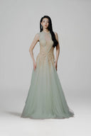 LINH PHUNG • Dorée Couture Golden Lace Corset Evening Gown