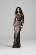 Gleam Illusion Glitter Tulle Evening Gown for women, from JOSEPHINE, The Viet Concept