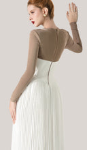 Poise Long Sleeve Pleated Dress for women, from Calista, The Viet Concept 