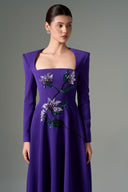 Amina Embellished Crepe U-Neck Floral Gown for women, from 21SIX, The Viet Concept