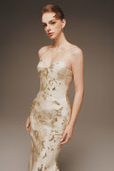 MARGÉE ATELIER • Avenor Couture Sheer Organza Sleeve Silk Taffeta Evening Gown