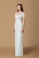Celestine Silk-Lined Taffeta Off-Shoulder Column Gown for women, from IHF ATELIER, The Viet Concept
