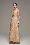 Beige Celestia Guipure Lace Maxi Dress for women, from IHF STUDIO, The Viet Concept 