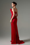 Parisa Silk Taffeta Strapless Crystal Draped Bodycon Gown for women, from 21SIX, The Viet Concept