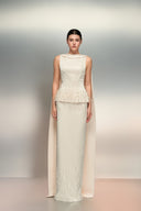 Salma Pearl Embellished Silk Taffeta Evening Gown for women, from 21SIX, The Viet Concept