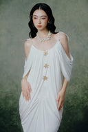 Aurique Draped Cold-Shoulder Mermaid Evening Gown for women, from LINH PHUNG, The Viet Concept