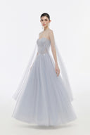 Irene Blush Couture Layered Tulle Gown for women, from JOSEPHINE, The Viet Concept 