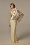 Dormeuse Cream Silk Lace Evening Gown for women, from POEM, The Viet Concept