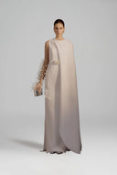 HA THANH VIET • Demeter Sculpted Poly Knit Maxi Evening Dress