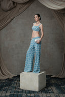 MOC NHU • BTMA Fin Motif Embellished Denim Couture Gown