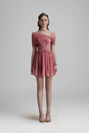 Pink Pivonia Mini Dress for women, from Calista, The Viet Concept 
