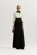 Delina Dress Tuxedo Cape Silhouette Gown for women, from JENNY K TRAN, The Viet Concept 