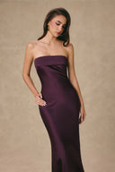 Amethyst Silk Taffeta Strapless Maxi Gown for women, from VONTIER DE MONTIER, The Viet Concept