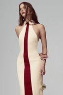 Cream & Red Calista Maxi Dress for woman, from POEM, The Viet Concept