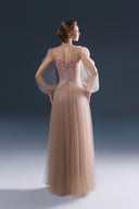 Ilumia Brown Tulle Formal Evening Gown for women, from JOSEPHINE, The Viet Concept