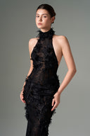 Aylin Floral Lace Halter Neck Mermaid Gown for women, from 21SIX, The Viet Concept