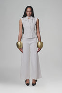 White Double Vest for women, from Keira Tong, The Viet Concept 