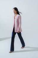 HOBB • Relaxed Collarless Twill Blazer