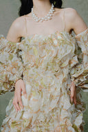 Ambré Couture Floral Ruffle Chiffon Maxi Gown for women, from LINH PHUNG, The Viet Concept
