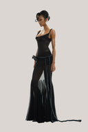 Black Polka Maxi Dress for women, from Huelley Rose, The Viet Concept