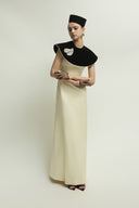 Montpellier Dress Embellished Cape Collar Gown for women, from JENNY K TRAN, The Viet Concept 