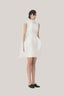 White Ha Lan Pegged Sleeveless Taffeta Mini Dress for women, from TINH, The Viet Concept 