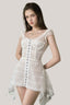 White Julietta Lace Mini Dress for women, from La Vierge, The Viet Concept 