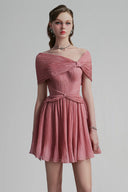 Pink Pivonia Mini Dress for women, from Calista, The Viet Concept 