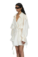 Seafoam Muse Ruffled Chiffon Organza Set for women, from DAS LA VIE, The Viet Concept 
