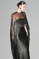 Black Lynette Strapless Taffeta Maxi Dress for women, from HUONG, The Viet Concept 