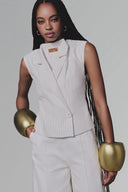 White Double Vest for women, from Keira Tong, The Viet Concept 