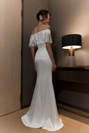 THÉSONG • Épure Ivory Asymmetric Draped Mermaid Gown
