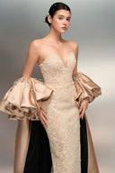 Rana Pearl Lace Gown & Amani Royal Taffeta Cape Set for women, from 21SIX, The Viet Concept