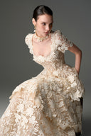 IHF STUDIO • Floral Garden Lace 3D A-Line Maxi Evening Dress