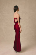Ruby Silk Taffeta Strapless Evening Gown for women, from VONTIER DE MONTIER, The Viet Concept