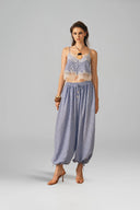 Azure Élan Deep V Lace Strappy Top for women, from XITA, The Viet Concept 