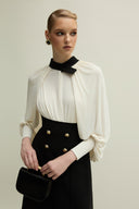 Delina Dress Tuxedo Cape Silhouette Gown for women, from JENNY K TRAN, The Viet Concept 