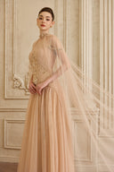 CALISTA • Eirene Embellished Soft Tulle Cape