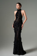 Aylin Floral Lace Halter Neck Mermaid Gown for women, from 21SIX, The Viet Concept