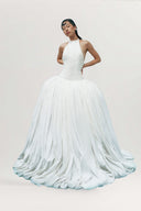 Luminous Pleated Dome Halter Couture Gown for women, from DAS LA VIE, The Viet Concept 